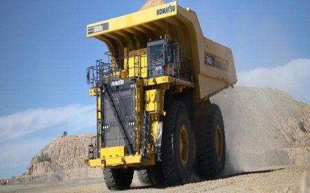 Komatsu's 980E-5SE ultra-class electric drive mining truck boasts the most powerful horsepower in its class