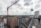 Liebherr's mobile construction crane excels alongside a prominent road