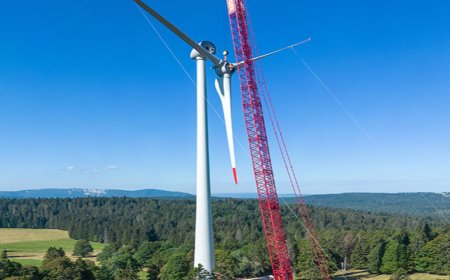 Liebherr's crawler cranes contribute to the construction of Switzerland's second-largest wind farm