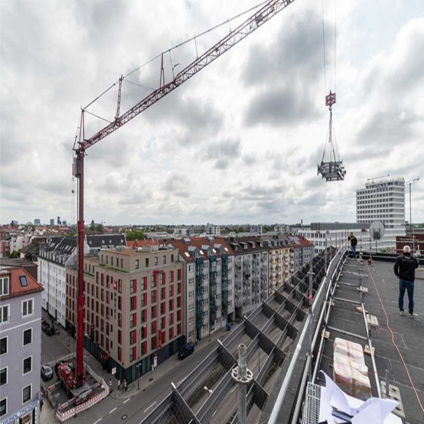 Liebherr's mobile construction crane excels alongside a prominent road